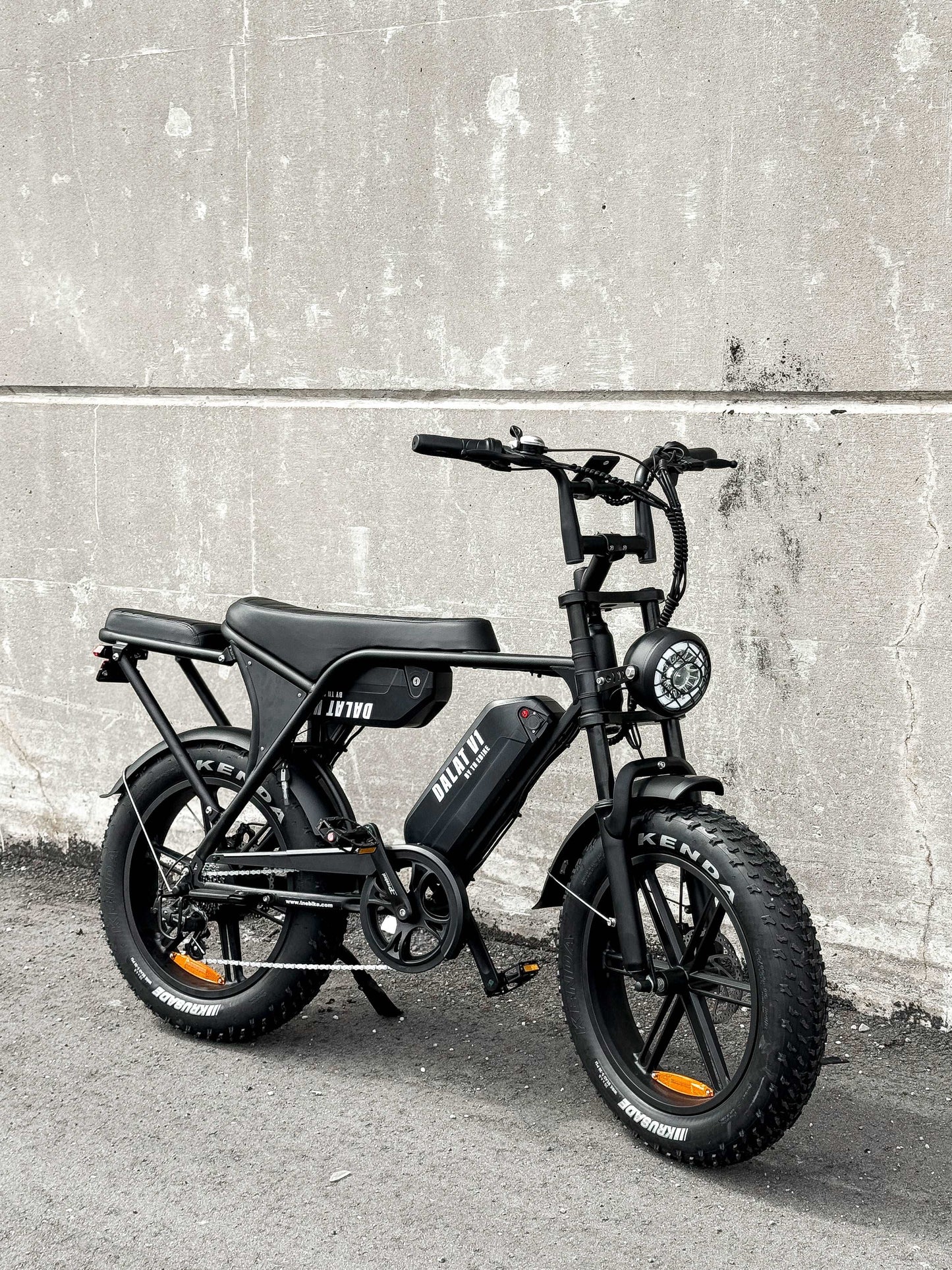 dual battery Ebike Dalat V1 for sale, Front side view