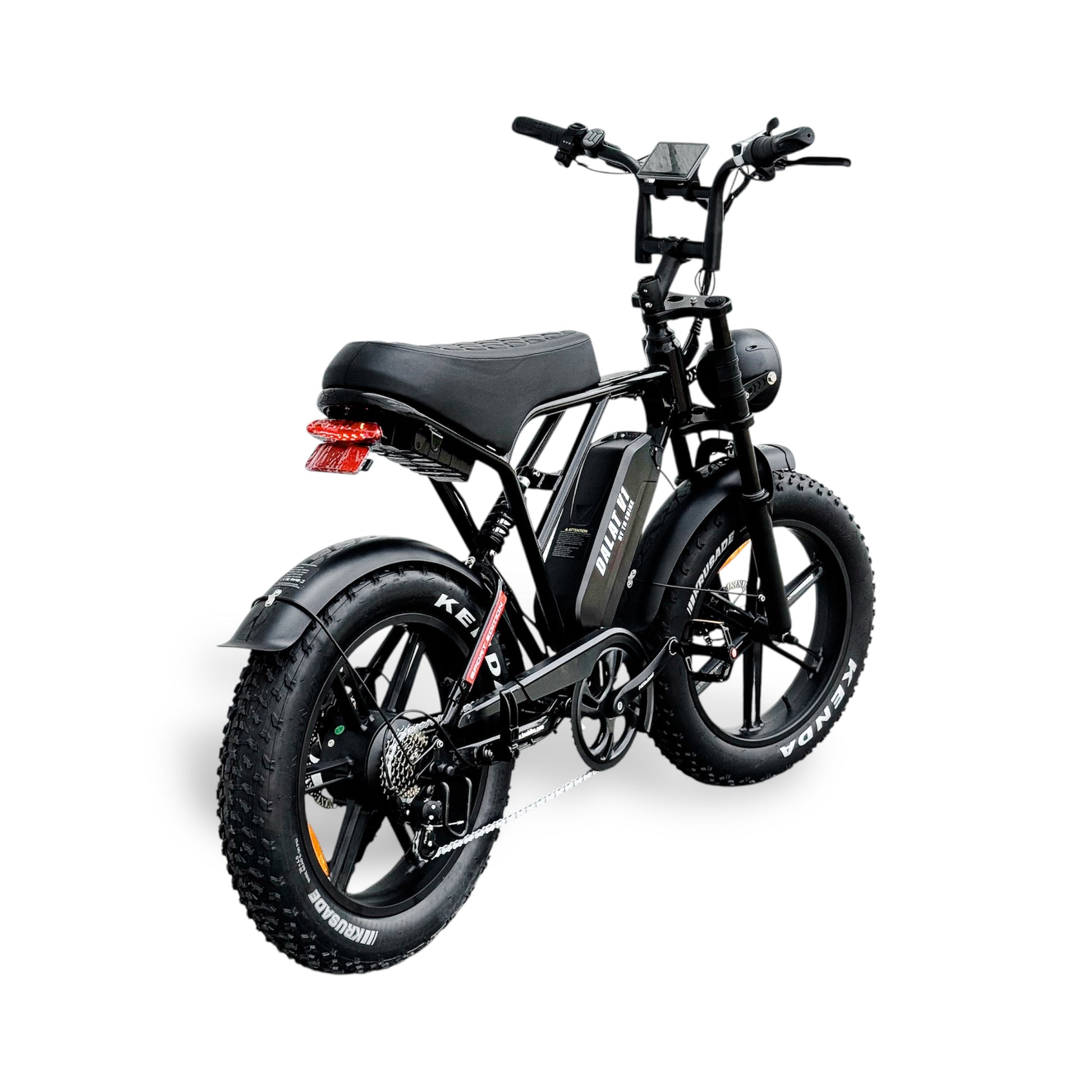 glossy black electric bike with visible branding Dalat V1 Sport Edition 2026 on a white background