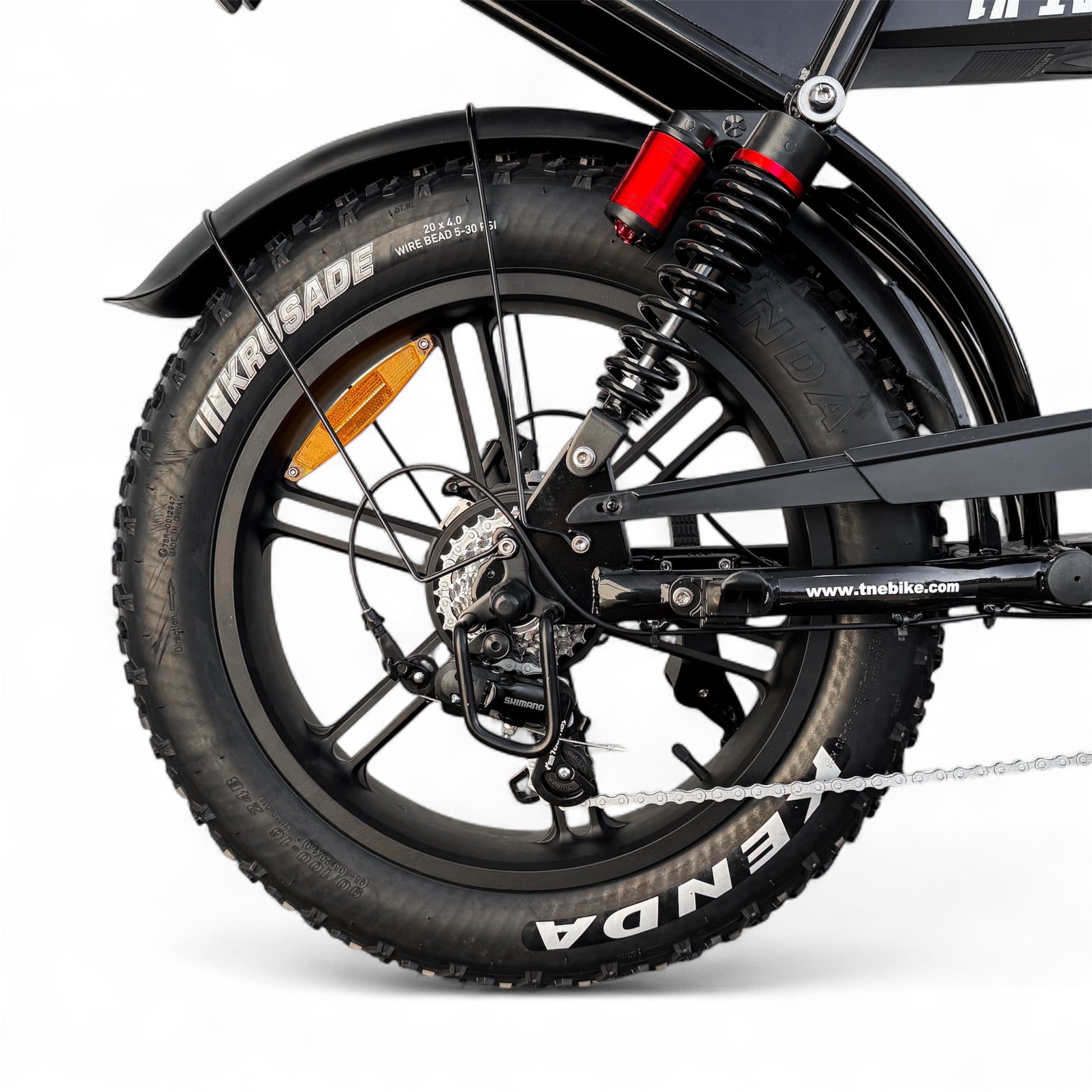 Close-up of rear motor on Dalat V1 Beast Edition electric bike 2026