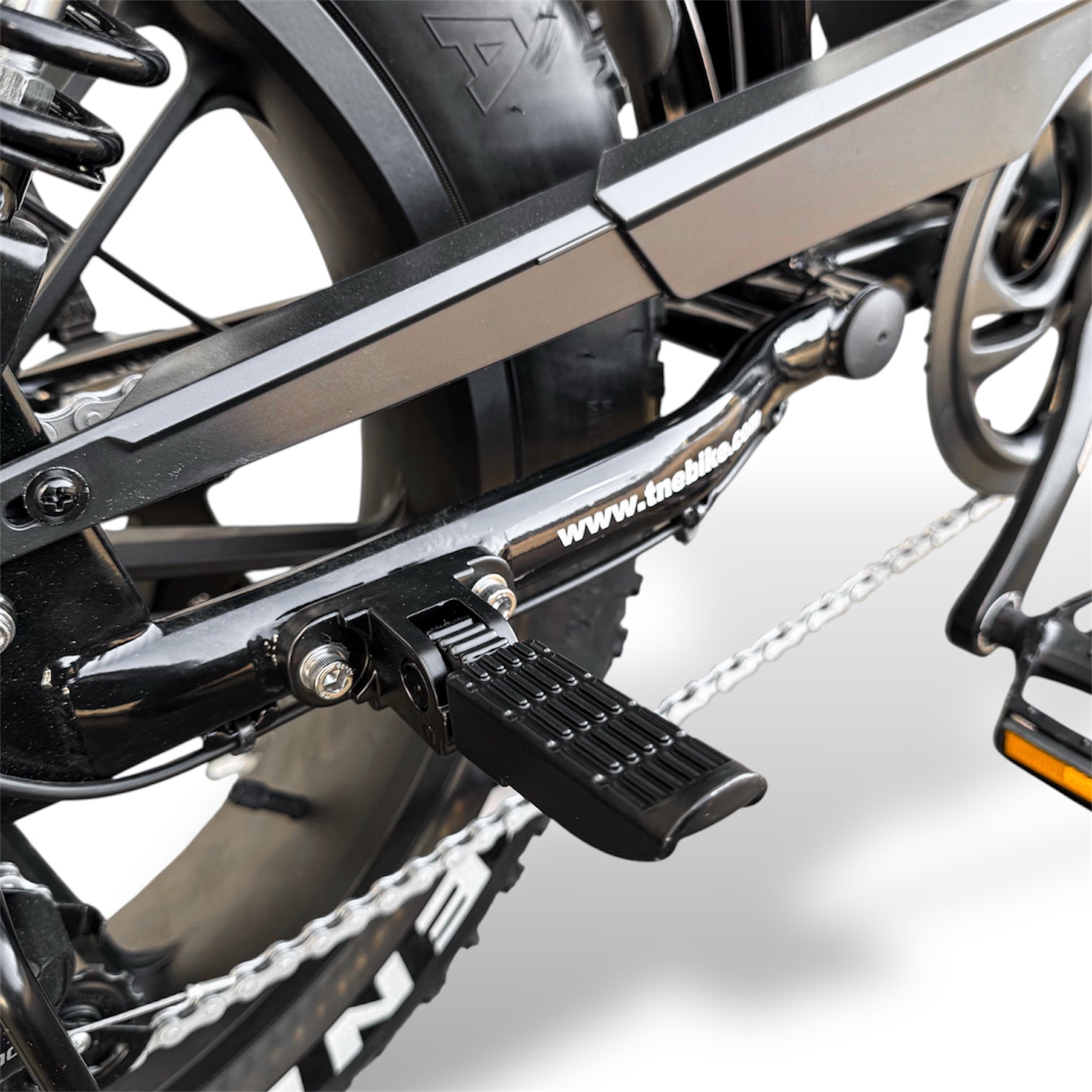 Close-up of an Ebike Foot Peg of Dalat V1 Beast Edition 2026