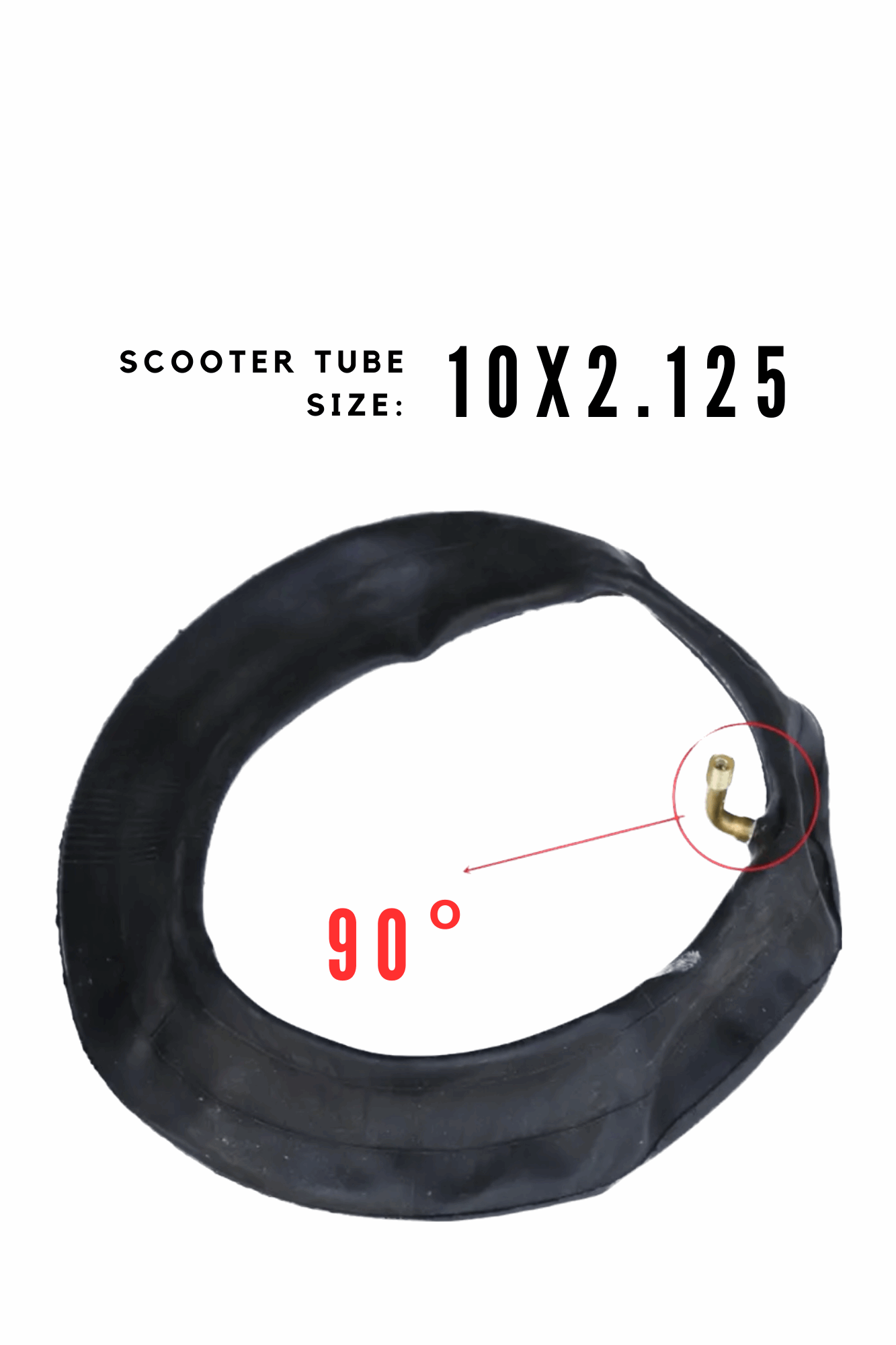 10x2.125 scooter tube 90 degree valve