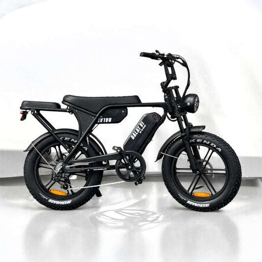 Electric Bike Moped Style Vintage Dual Battery