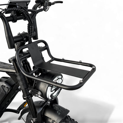 Close-up front rack of Dalat V1 Electric Bike Beast Edition 2026