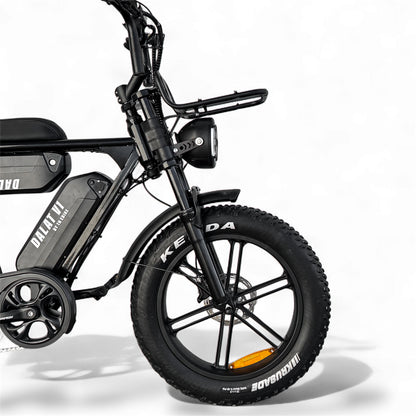Close-up front wheel of the Dalat V1 Beast Edition electric bike 2026